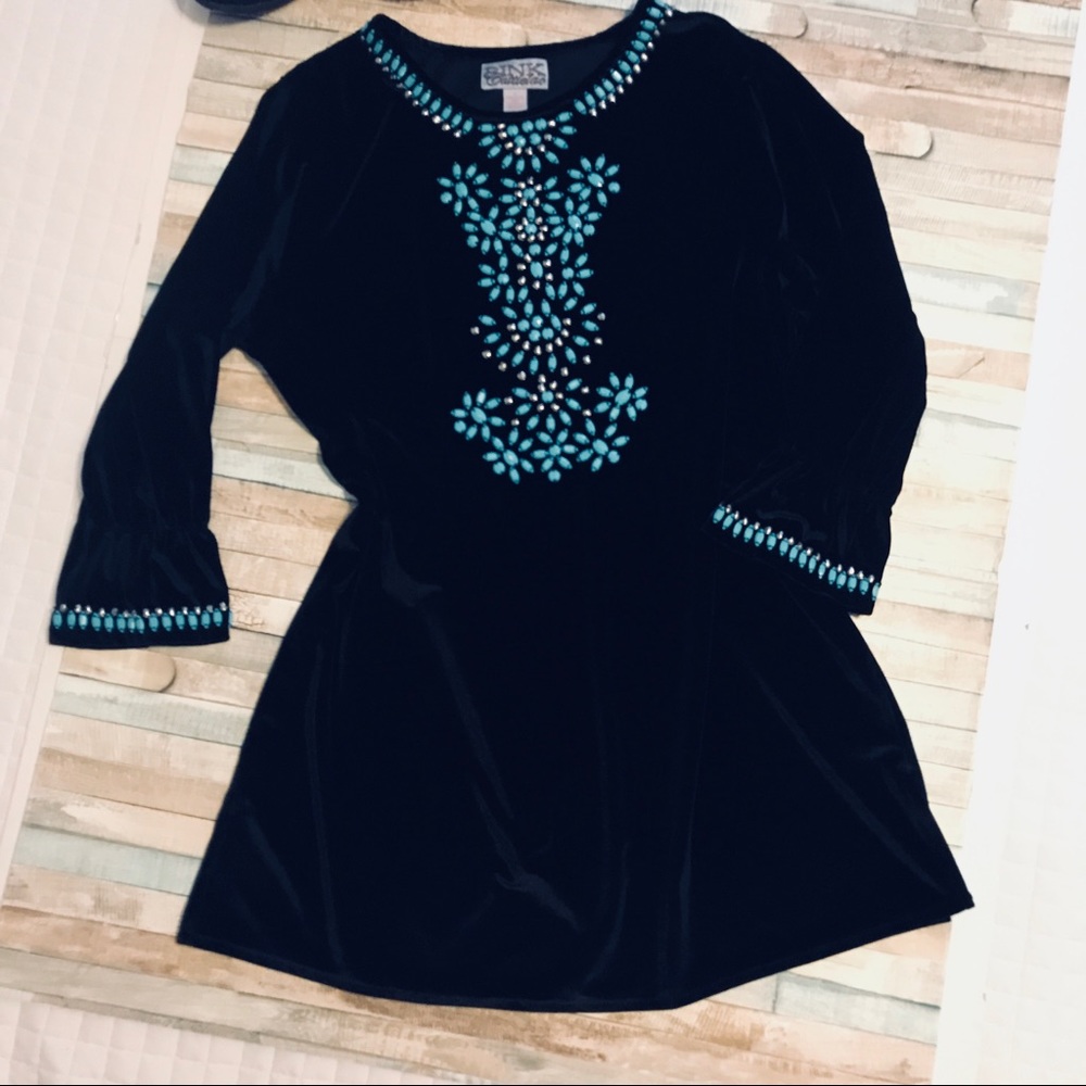 Pink Cattletac Beaded Dress